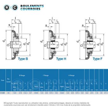 Le modèle de Accouplement complet FLEX Desch D220B-R220 - D220B-R220-DESCH