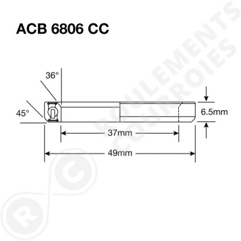 Le modèle de Roulement de direction de vélo ref / vtt ACB-6806-CC-BO-ENDURO - ACB-6806-CC-BO-ENDURO