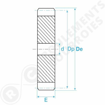 Le modèle de Engrenage à denture droite avec sans moy - ENGM-SM20114