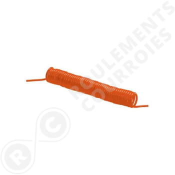 Le modèle de Serpentin d'air comprimé Orange Polyuréthane 5x8 mm longueur 7,5 mts - SER5X8ORANGE-PU-7.5MT