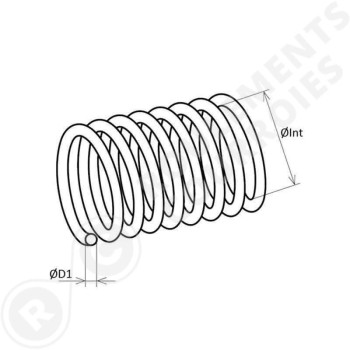 Le modèle de Serpentin d'air comprimé Orange Polyuréthane 5x8 mm longueur 7,5 mts - SER5X8ORANGE-PU-7.5MT