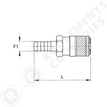 Le modèle de Coupleur pneumatique Femelle série Mignon nipple 6 mm - CPFDN06MIGNON