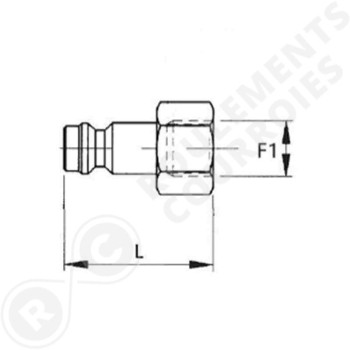 Le modèle de Coupleur pneumatique Mâle série Mignon filetage Femelle 1/8 - CPMF1/8MIGNON