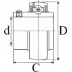 Le modèle de Roulement de palier serrage vis pointeaux ref UC205-16 diamètre d'arbre 25,4 mm - UC205-16