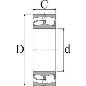 Le modèle de Roulement oscillant 2 rangées de rouleaux ref 24128 - 140x225x85 - 24128-CA-W33