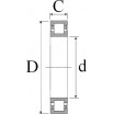 Le modèle de Roulement rigide 1 rangée de rouleaux ref NUP2217-ECJ - 85x150x36 - NUP2217-ECJ