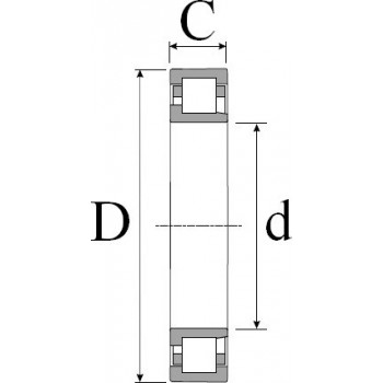 Le modèle de Roulement rigide 1 rangée de rouleaux FAG ref NJ2230-EM1 - 150x270x73 - NJ2230-E-M1-FAG