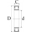 Le modèle de Roulement rigide 1 rangée de rouleaux FAG ref NU210-EKTVP2-C3 - 50x90x20 - NU210-E-K-TVP2-C3-FAG