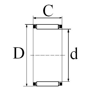 Le modèle de Cage à aiguille simple marque INA ref K38X43X27 - 38x43x27 - K38X43X27-INA