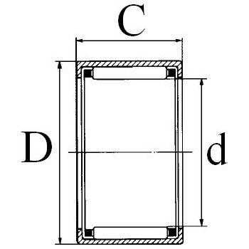 Le modèle de Douille à aiguilles IKO ref BA2610Z - 41,28x50,8x15,88 - BA2610-ZOH-IKO