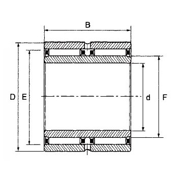 Le modèle de Roulement à aiguilles double avec cage intérieure INA ref NAO25X42X32 - 25x42x32 - NAO25X42X32-ZW-INA