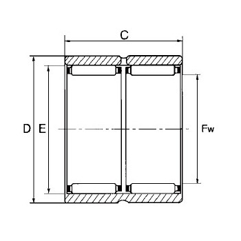 Le modèle de Roulement à aiguilles double sans cage intérieure INA ref RNAO30X42X32 - 30x42x3 - RNAO30X42X32-ZW-INA