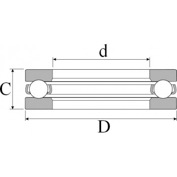 Le modèle de Butée à billes SKF ref 51148-M - 240x300x45 - 51148-M-SKF