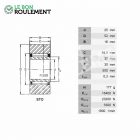 Galet à rouleaux ref STO25-X-INA
