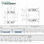 Roulement à aiguilles ref NATB5912-IKO