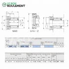 Roulement à aiguilles ref NAXI723-IKO