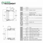 Roulement à aiguilles ref NX20-INA