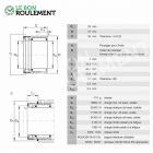 Roulement à aiguilles ref NX25-INA