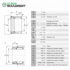 Roulement à aiguilles ref NX7-TV-INA
