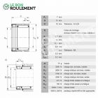 Roulement à aiguilles ref NX7-Z-TV-INA