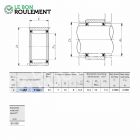 Roulement à aiguilles ref RNAF7148-N-IKO
