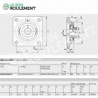 Palier acier inoxydable ref PCJ20-N-FA125-INA