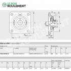 Palier acier inoxydable ref PCJ25-N-FA125-INA