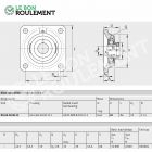 Palier acier inoxydable ref RCJ20-N-FA125-INA