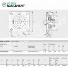 Palier acier inoxydable ref RCJ30-N-FA125-INA