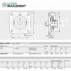 Palier acier inoxydable ref RCJ45-FA125-INA