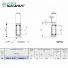 Roulement à aiguilles ref RNAST25-R-IKO