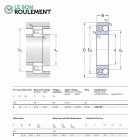 Roulement oscillant 2 rangées de billes SKF ref 108-TN9-C3