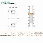 Roulement à billes ref 61809-BHTS-2RS-VT250-280