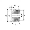 Le modèle de Pignon pré-alésé inoxydable pour chaine norme ISO 06B Triple, 14 dents - PIT06B14-INOX